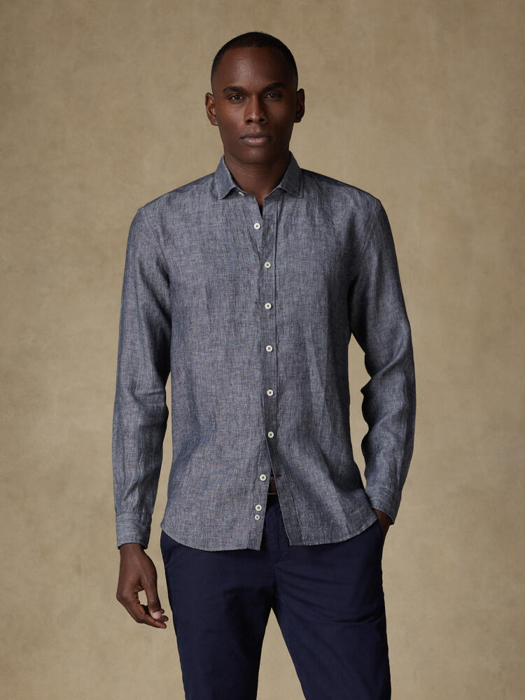 Olaf charcoal linen shirt