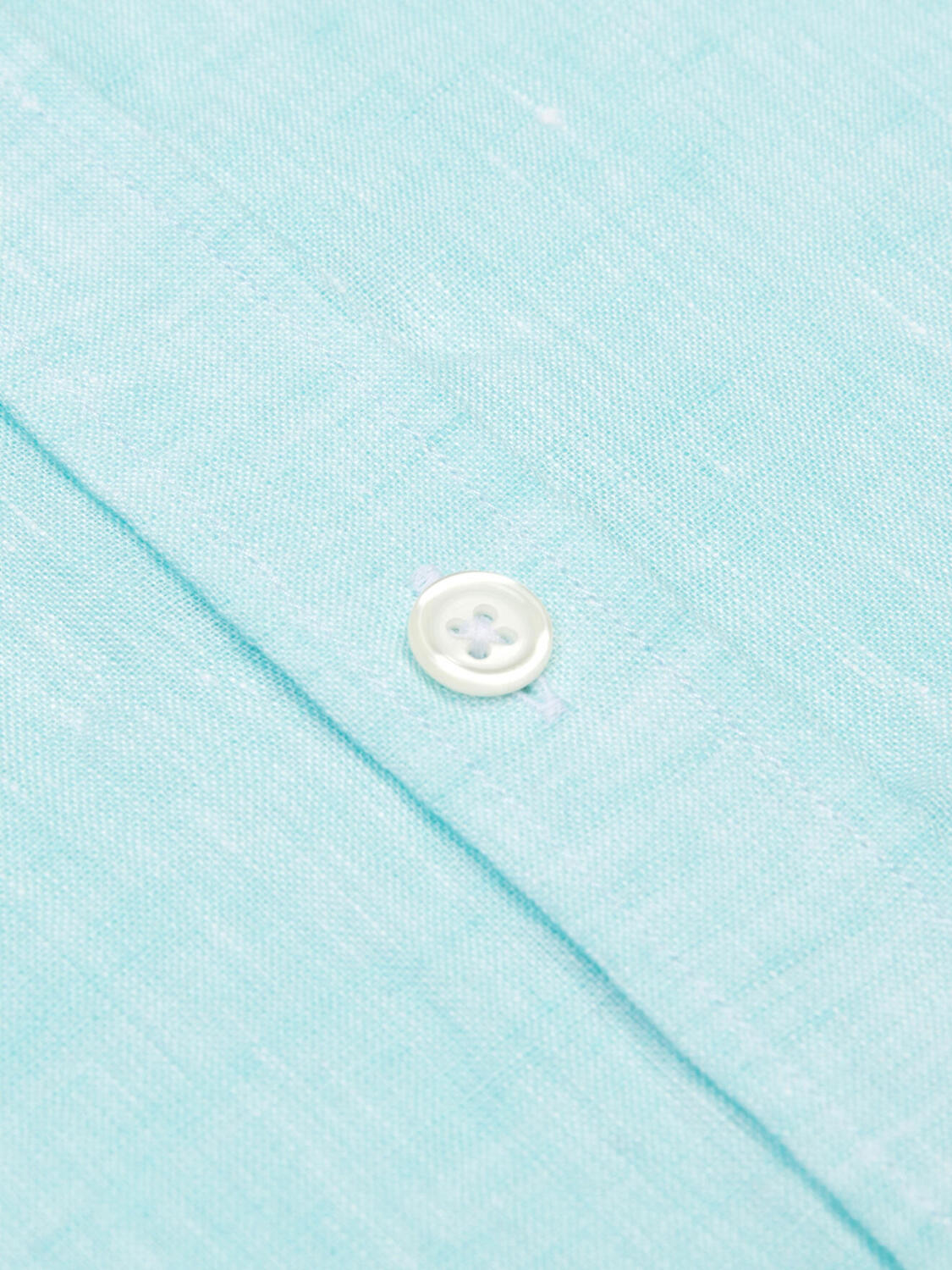 Camicia Olaf in lino turchese