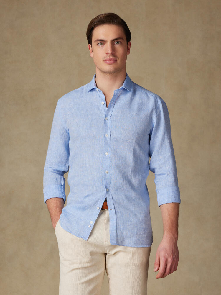 Olaf sky linen shirt