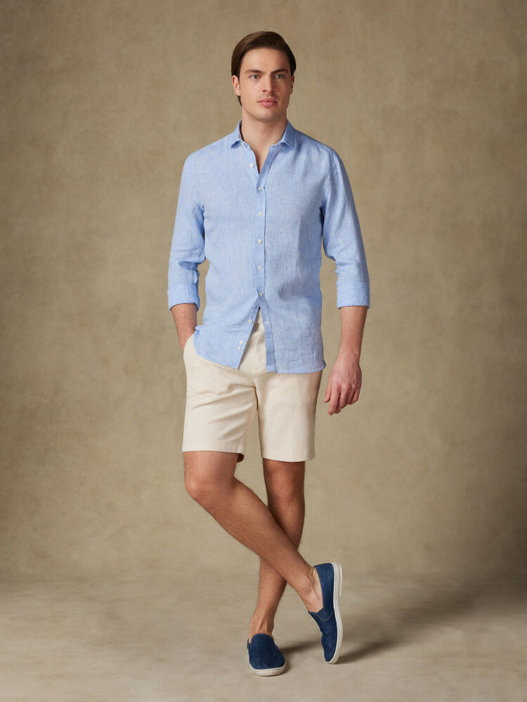 Olaf sky linen shirt