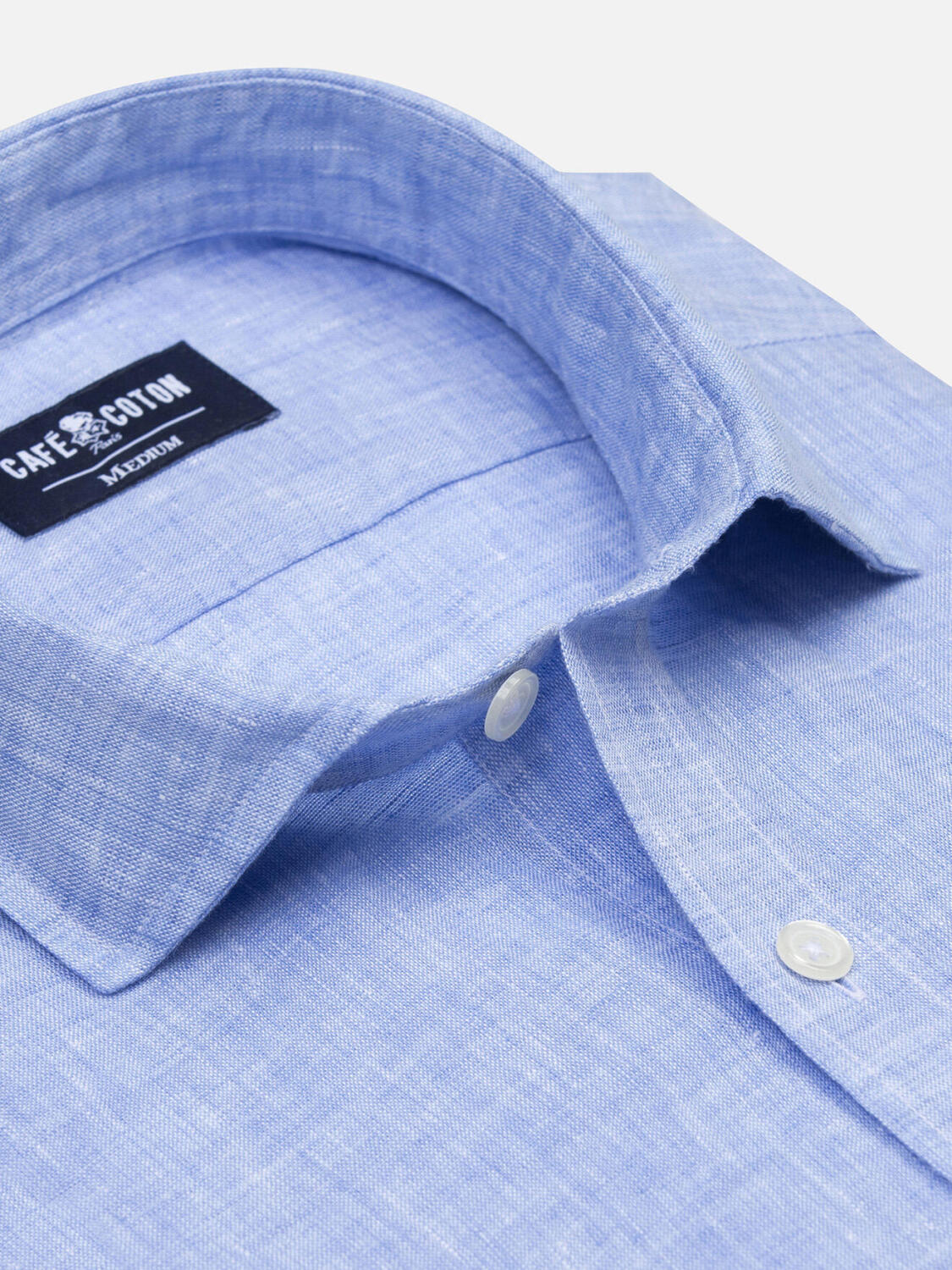 Camicia Olaf in lino cielo