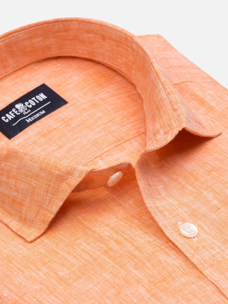 Olaf orange linen shirt