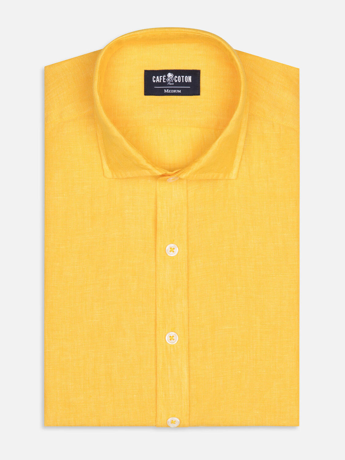 Chemise Olaf en lin jaune