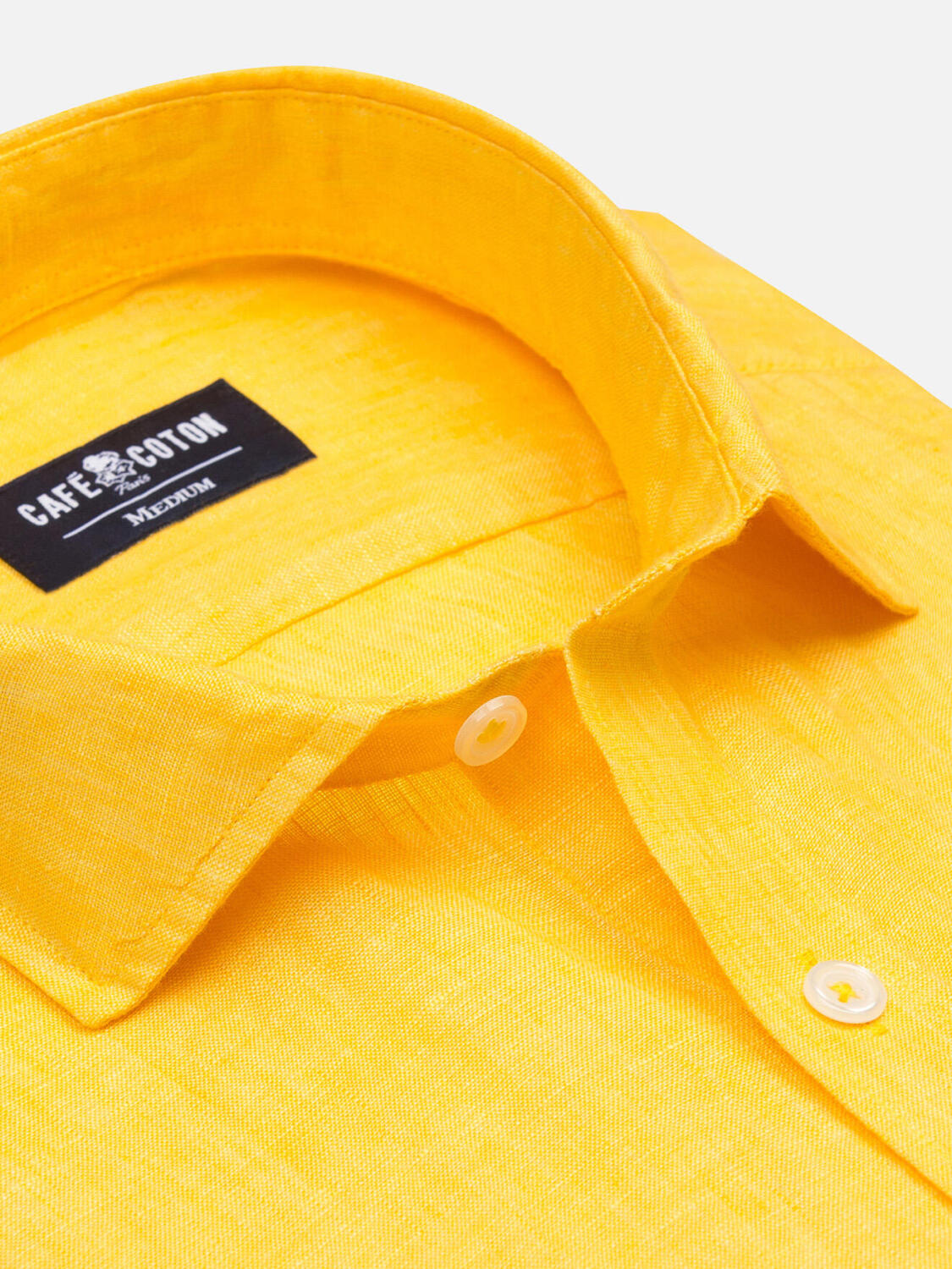 Chemise Olaf en lin jaune
