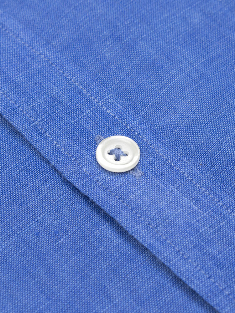 Camicia Olaf in lino blu