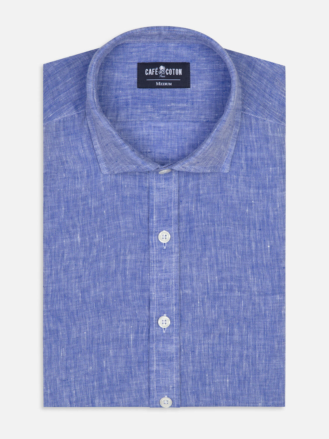 Camicia Olaf in lino blu