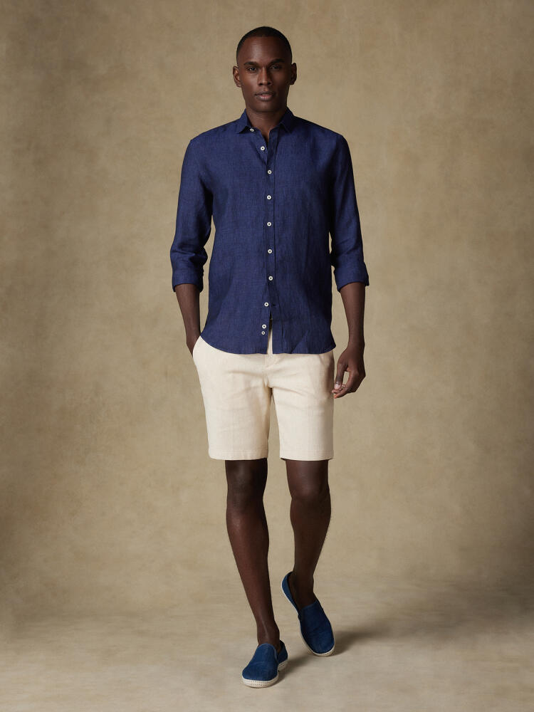 Olaf navy linen shirt