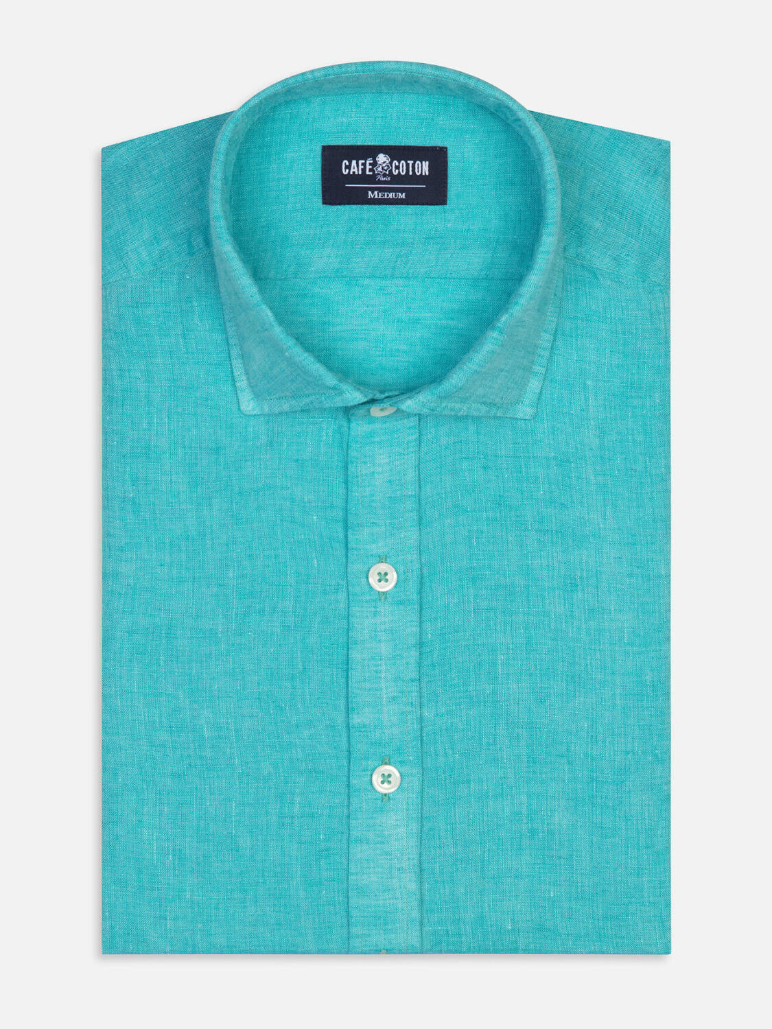 Camicia Olaf in lino smeraldo