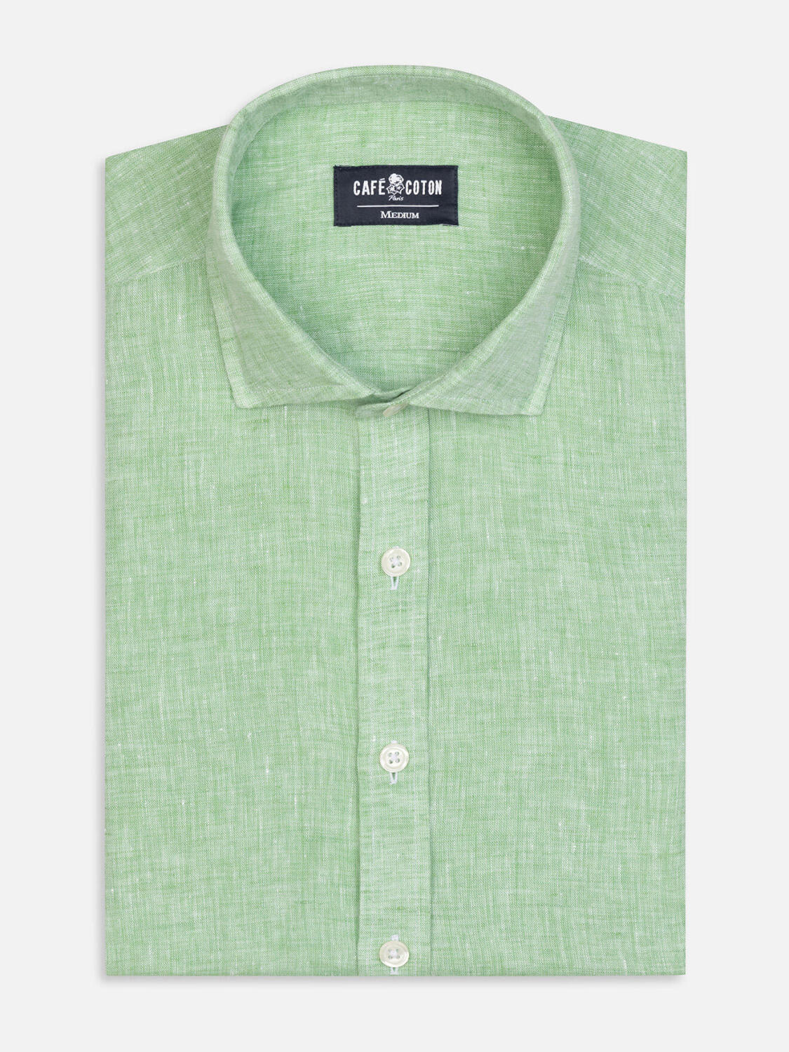 Chemise Olaf en lin vert