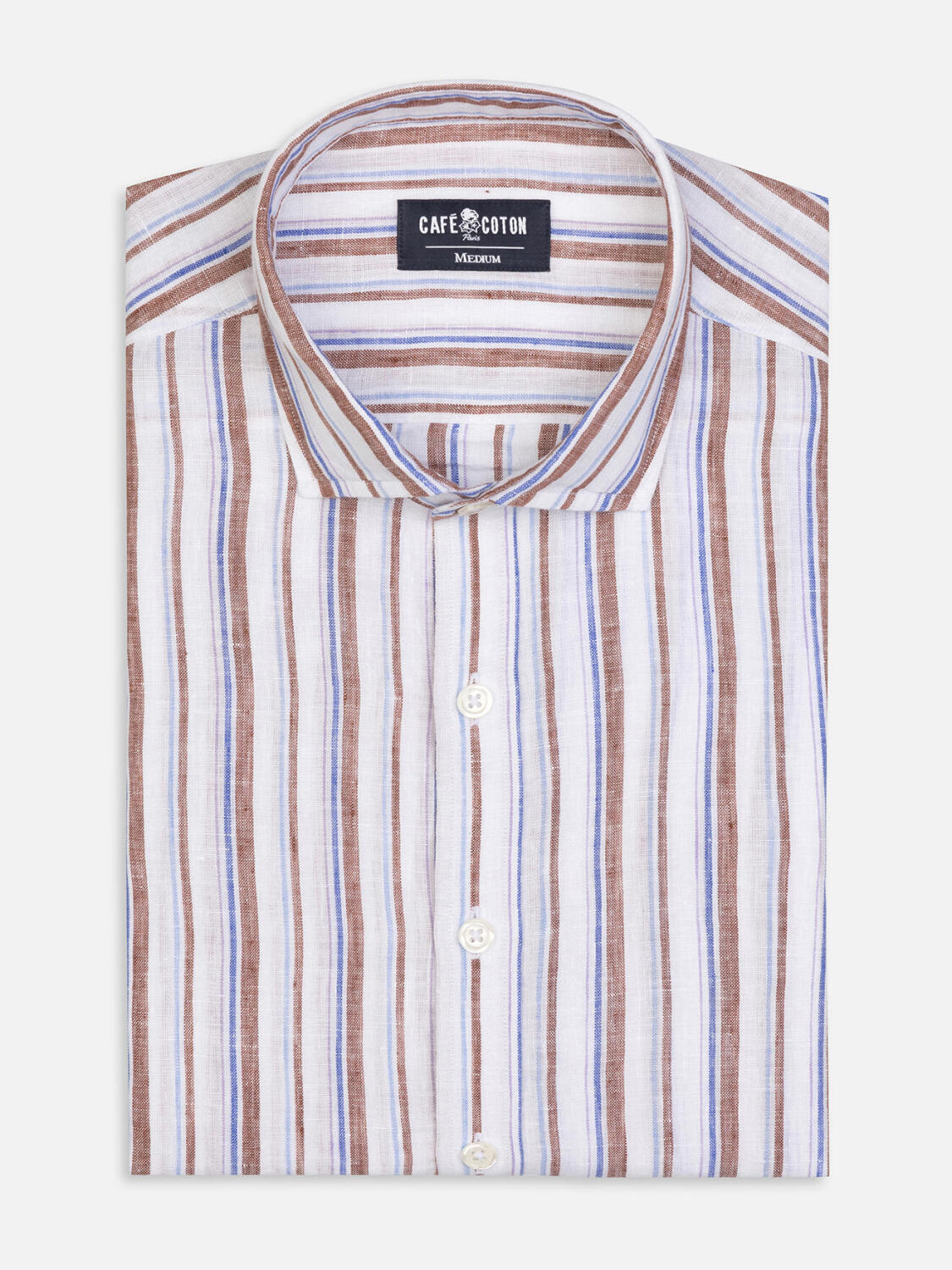 Camicia Ray in lino a righe