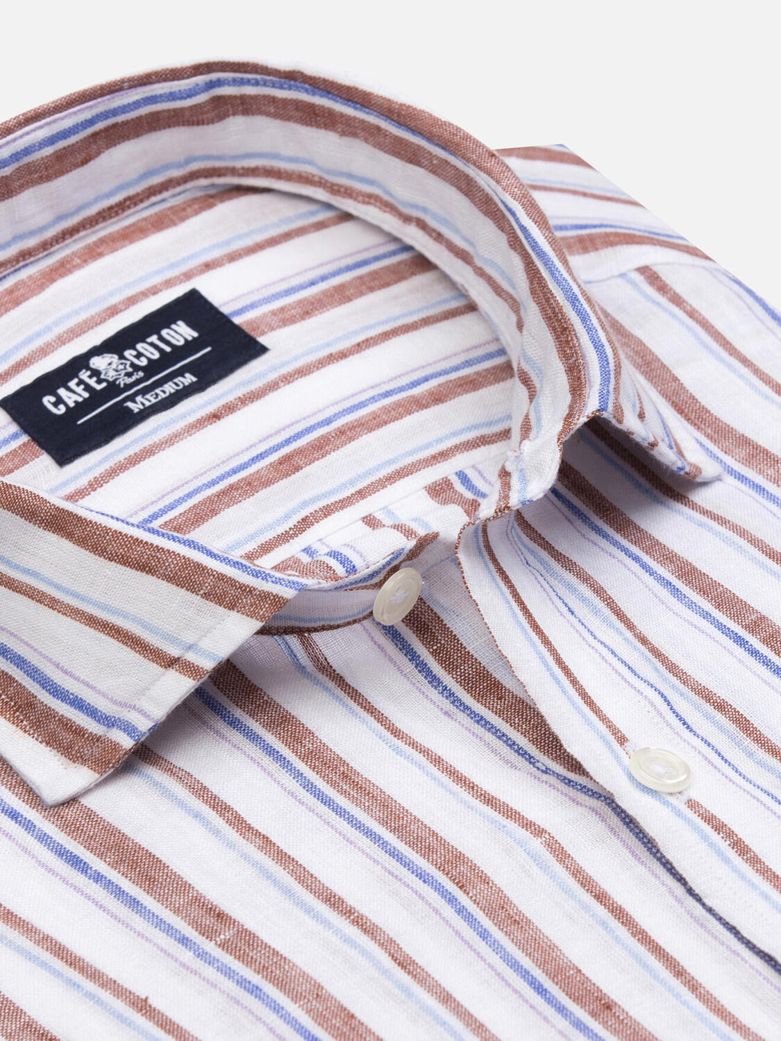 Camicia Ray in lino a righe