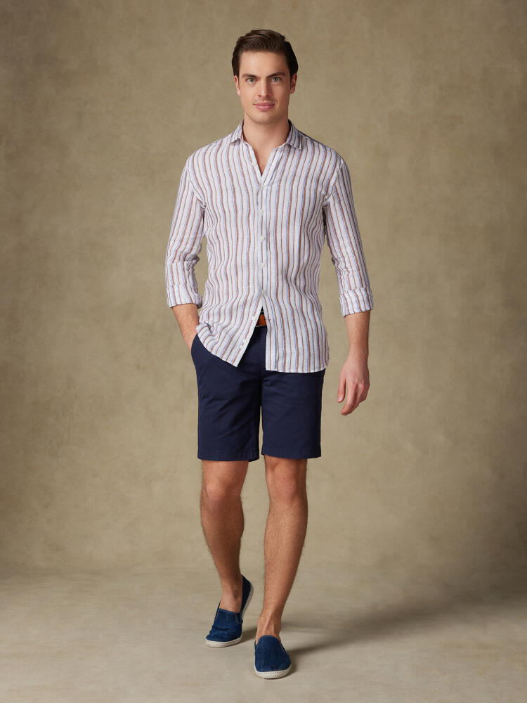 Chemise Ray en lin à rayures