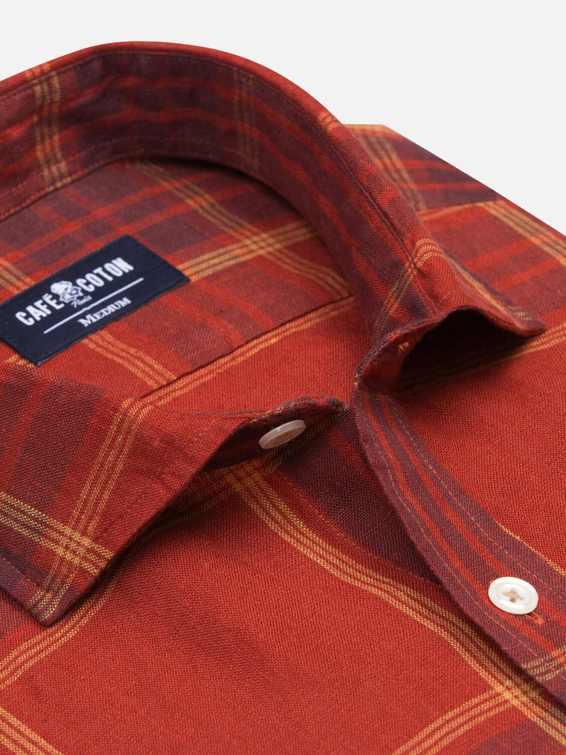 Chemise Simon en lin à motif tartan