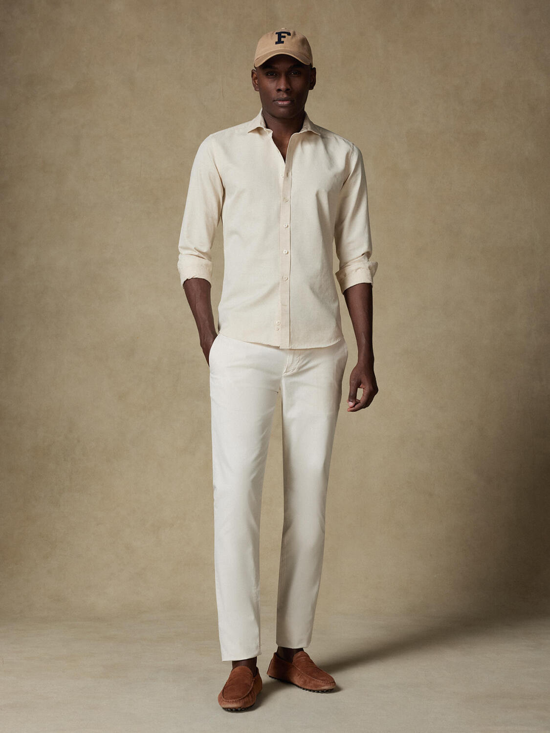 Chemise cintrée Nate en lin sable