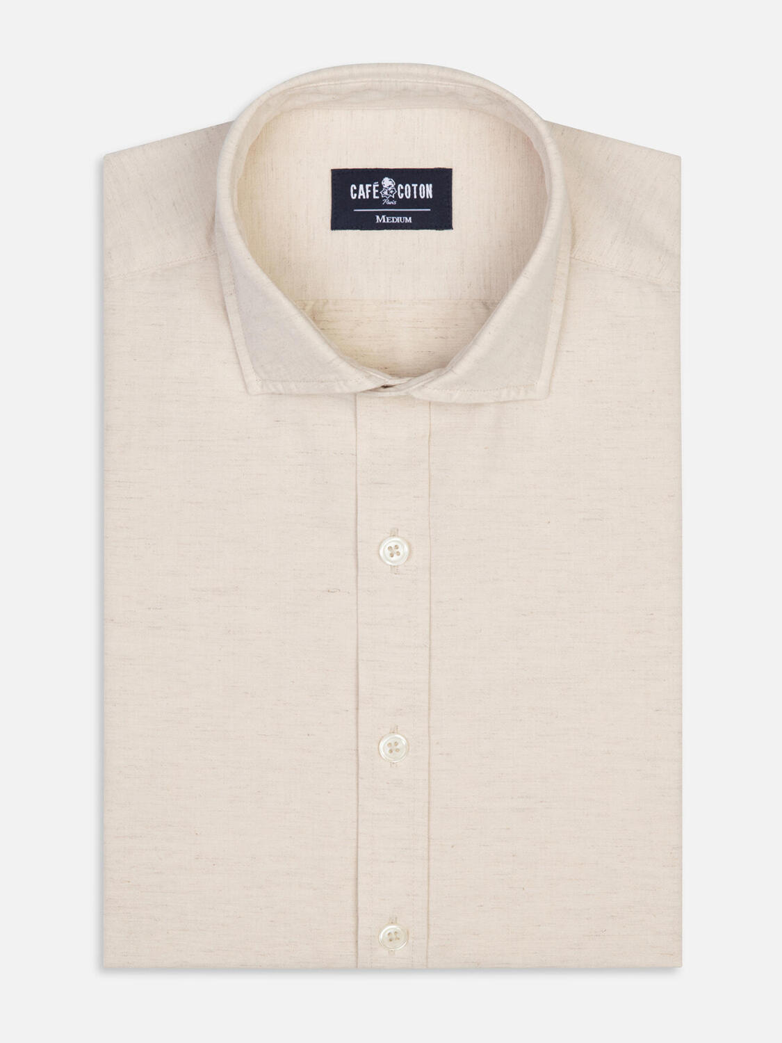 Chemise cintrée Nate en lin sable