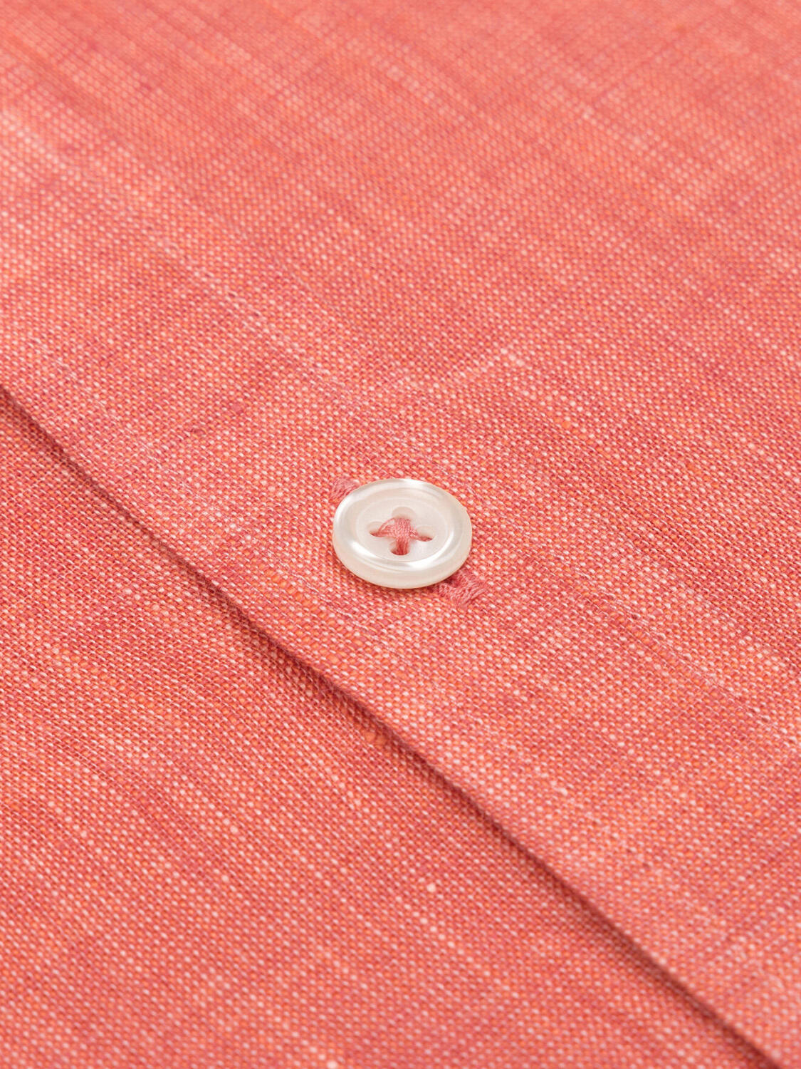 Olaf apricot linen slim fit shirt