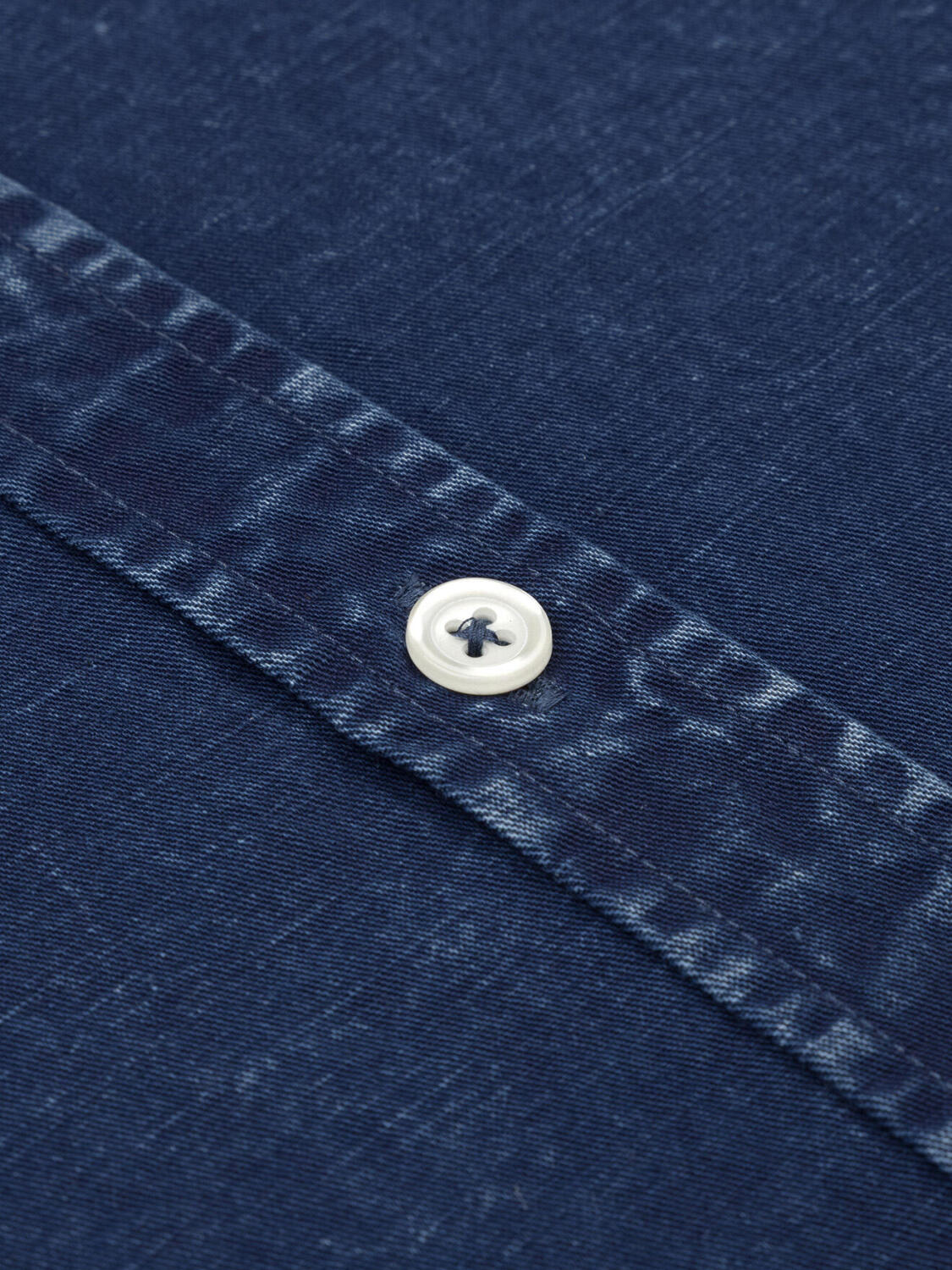 Tim linen slim fit shirt in dark indigo