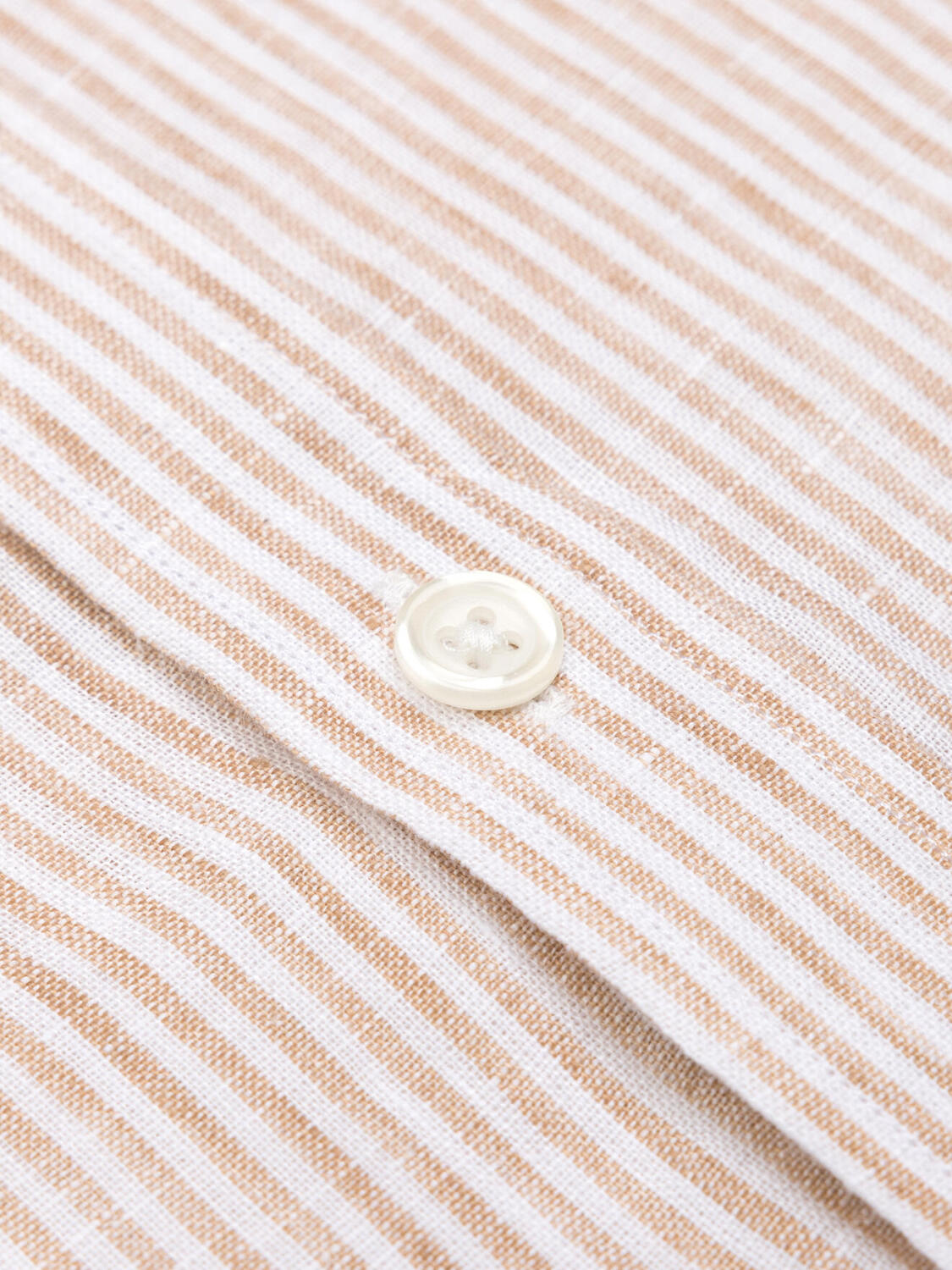 Thom camicia di lino a righesabbia