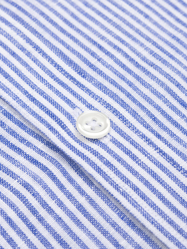 Theo blue stripes linen shirt