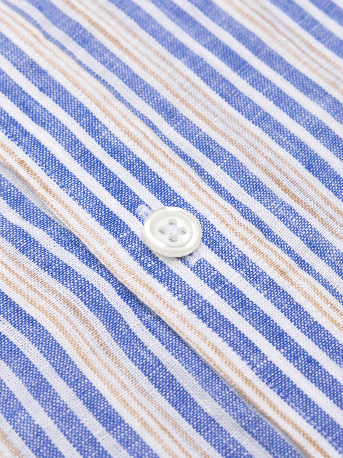 Thom camicia di lino a righe blu