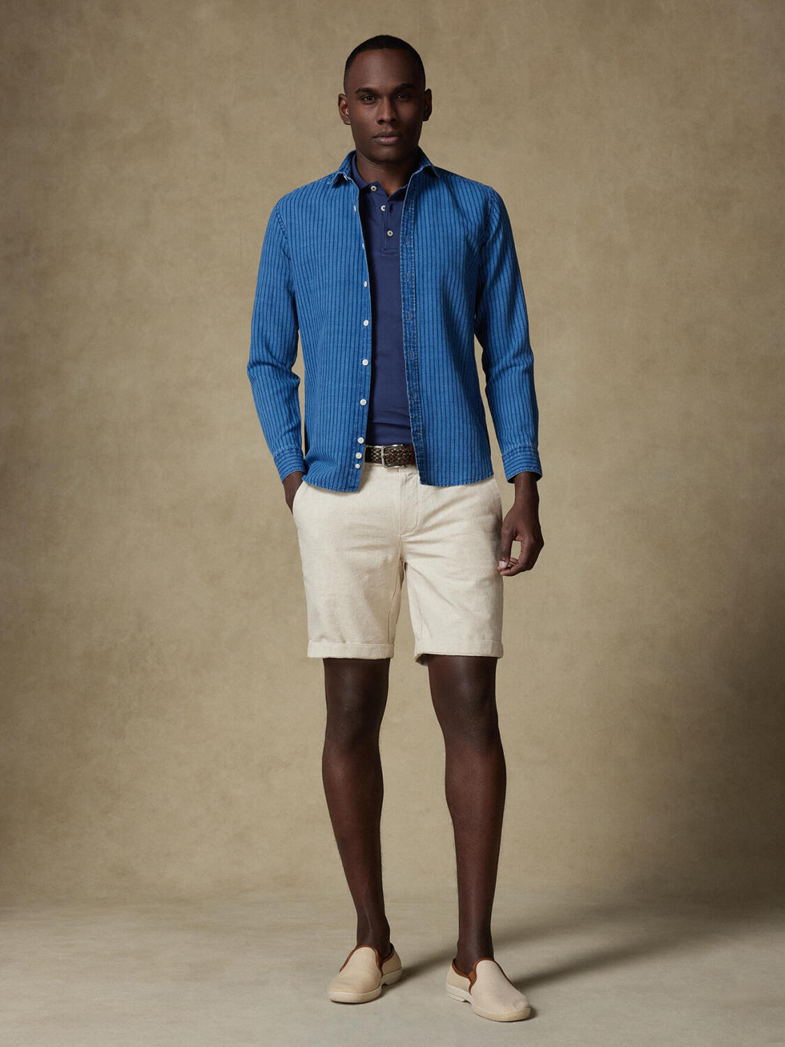 Camicia Willow in lino indaco