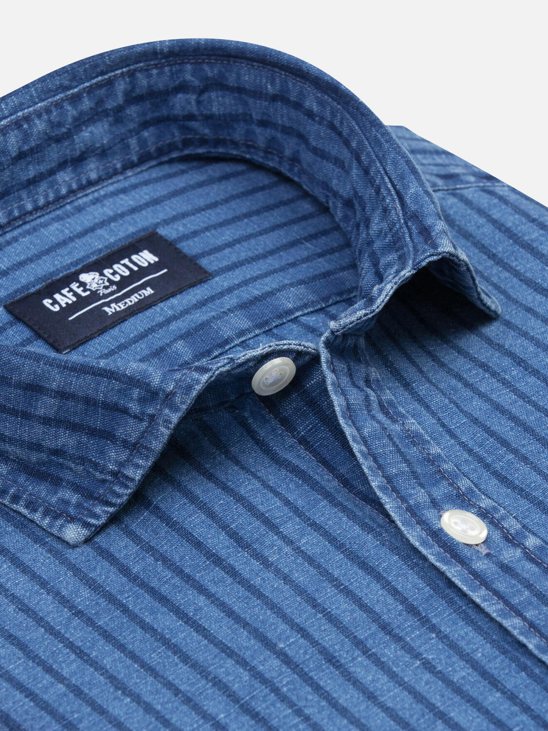 Camicia Willow in lino indaco