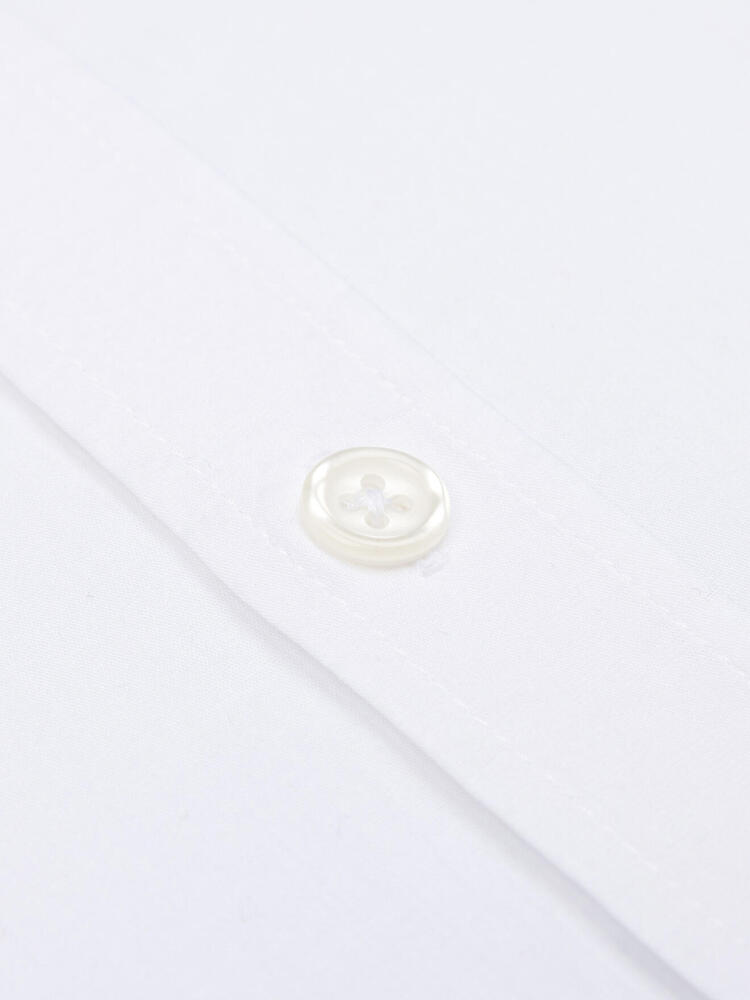 Chemise cintr&eacute;e en voile blanche