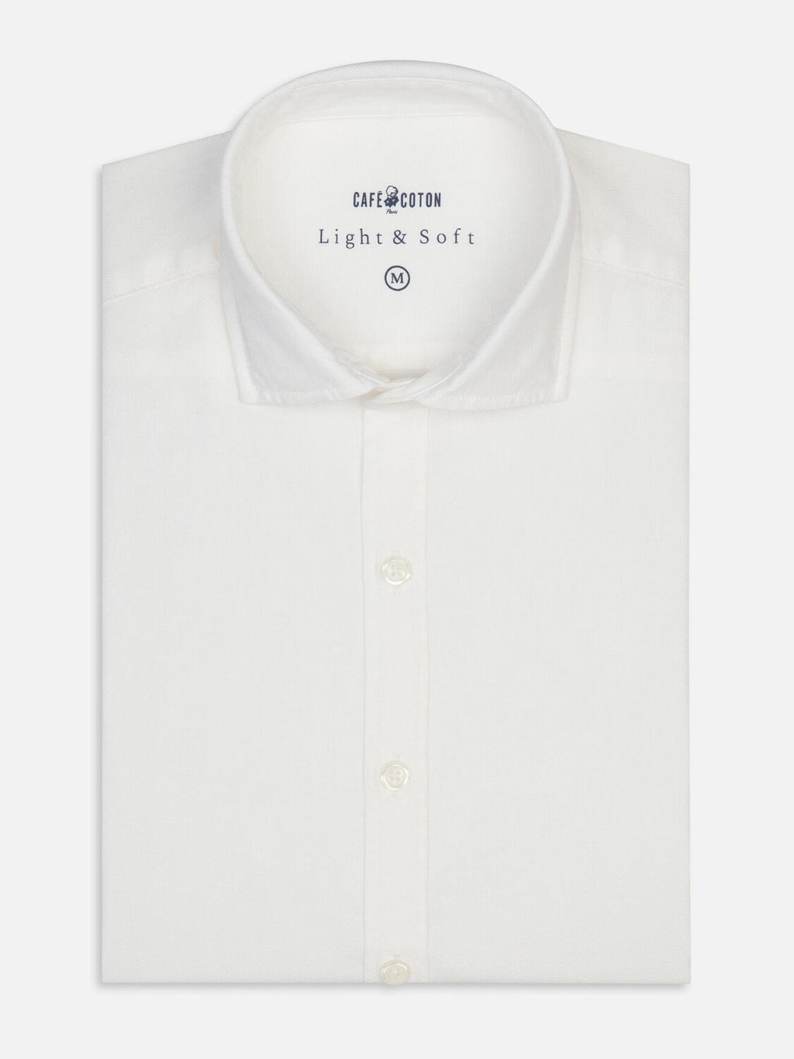 Weißes Hemd aus leichtem Baumwollstoff