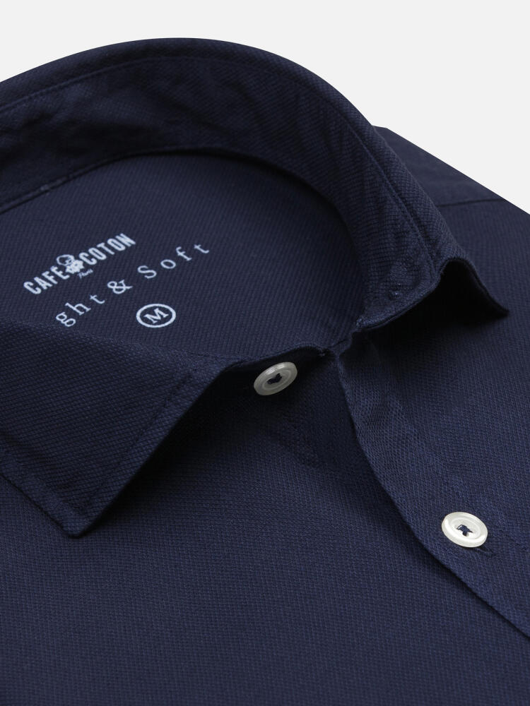 Camicia blu navy in cotone leggero