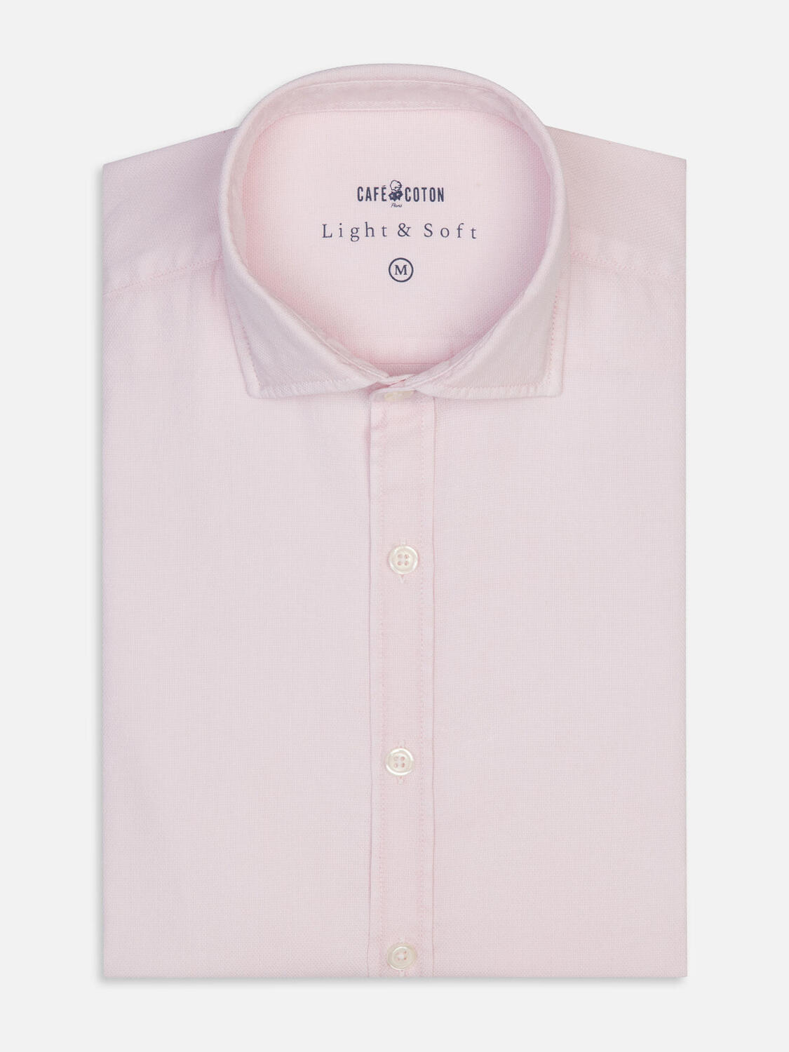 Rosa Hemd aus leichtem Baumwollstoff