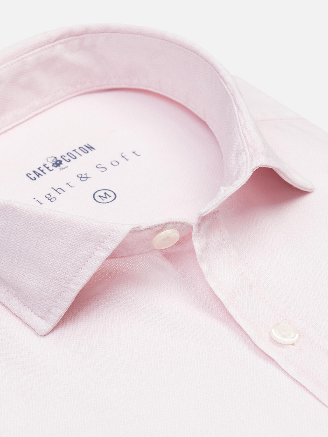 Rosa Hemd aus leichtem Baumwollstoff