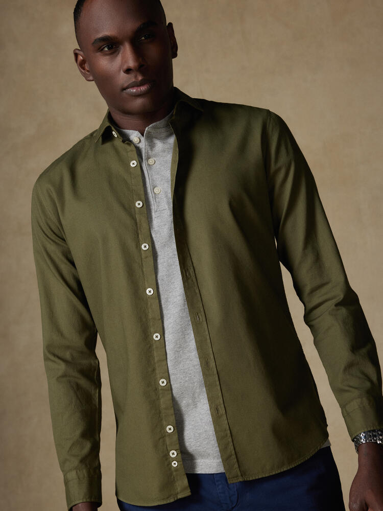Chemise kaki en light coton