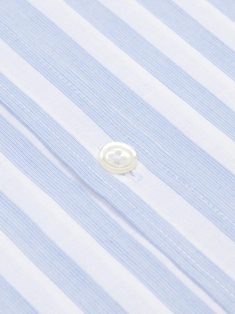 Tanner sky blue shirt in linen voile