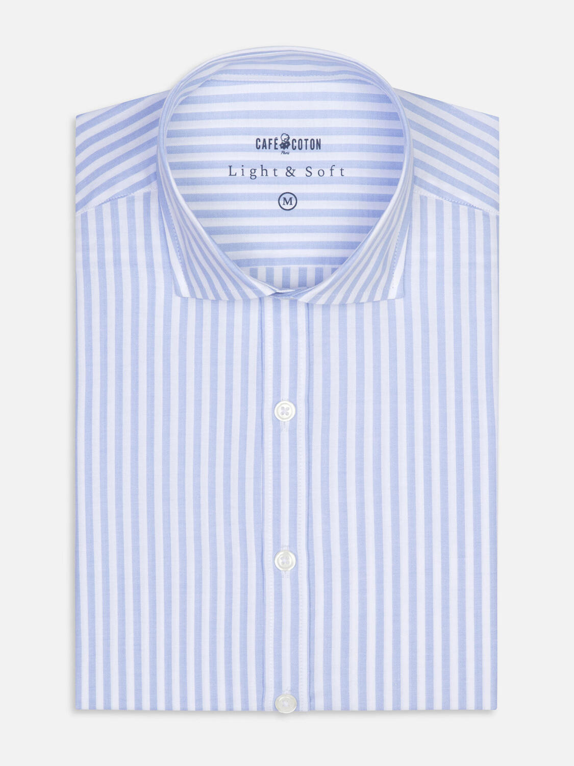 Taylor sky blue shirt in cotton voile