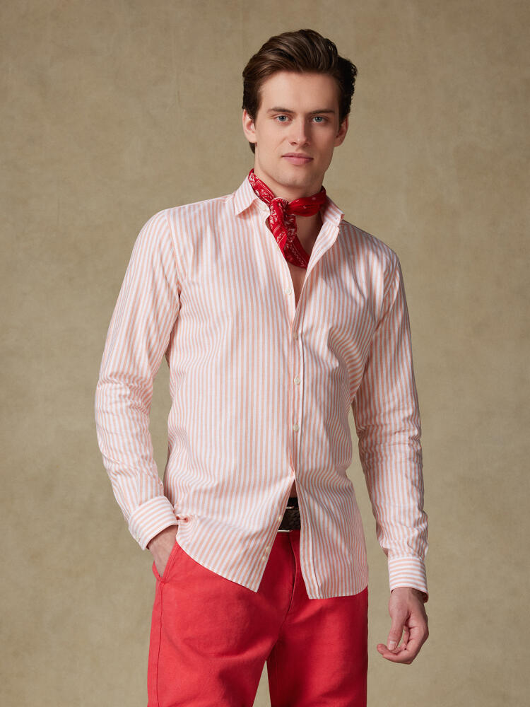 Taylor orange shirt in cotton voile