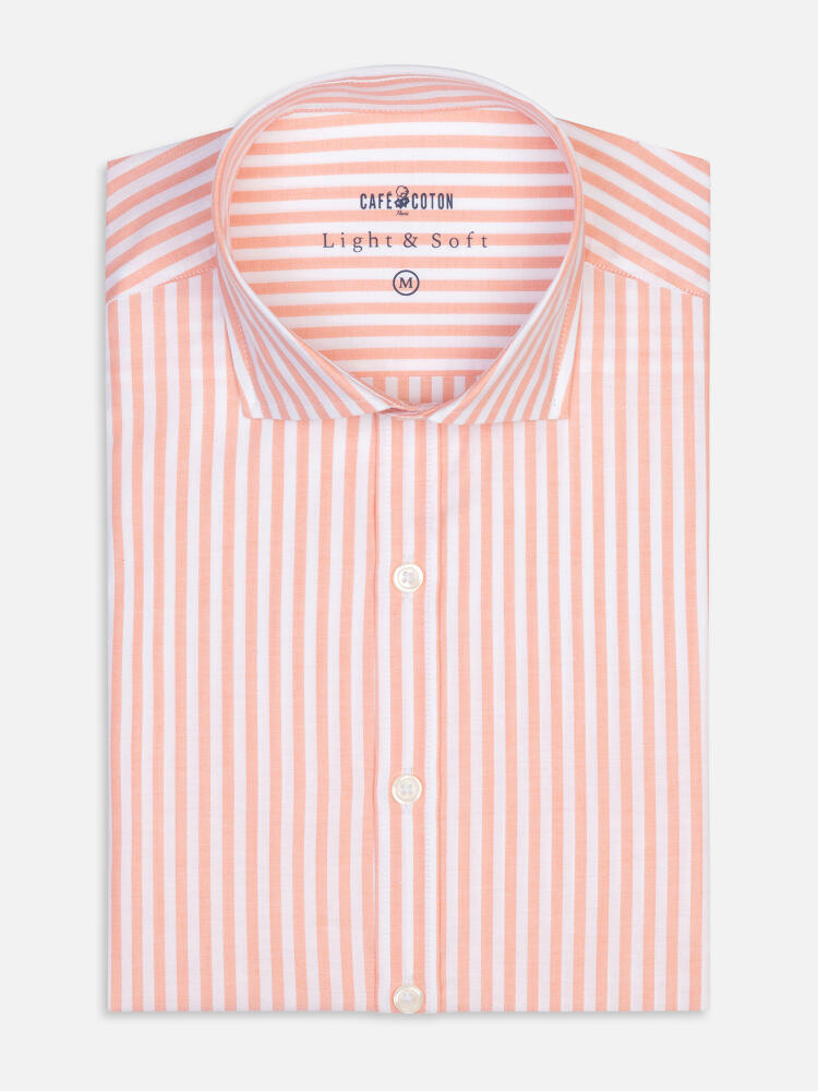 Taylor orange shirt in cotton voile