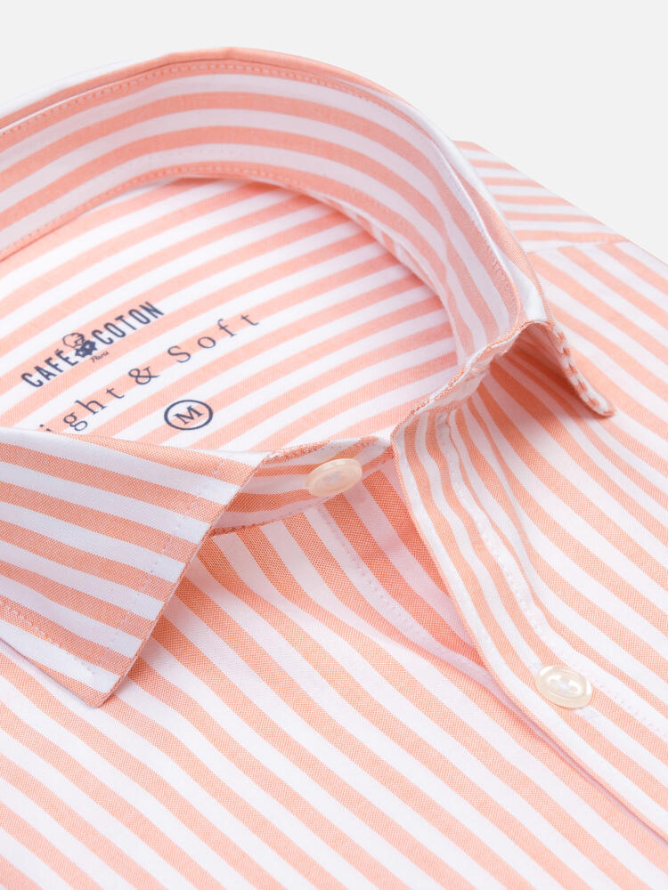 Taylor orange shirt in cotton voile