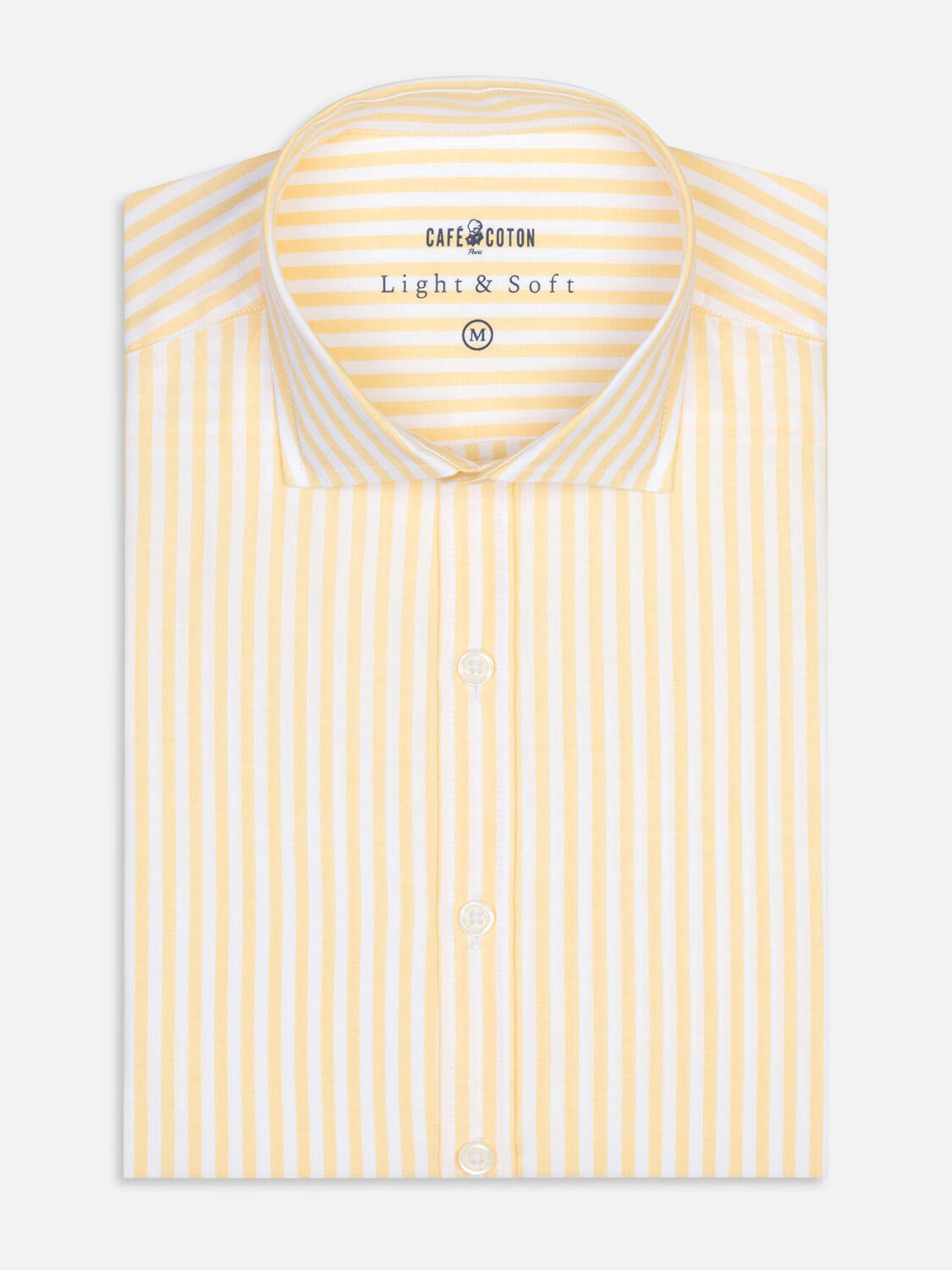 Camicia Taylor gialla in voile di cotone