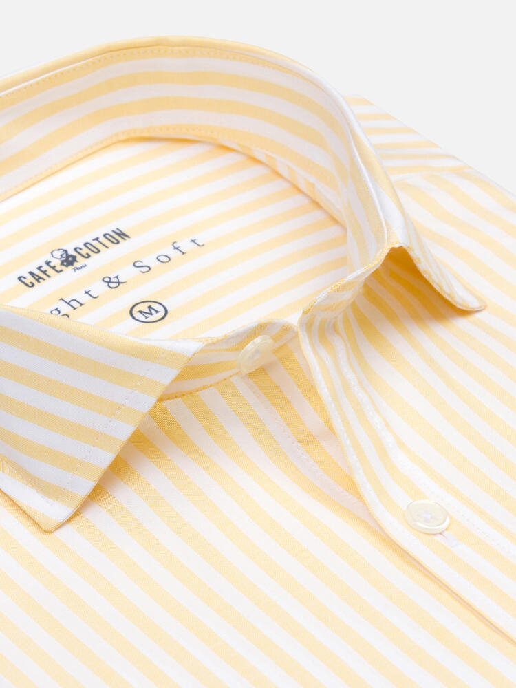 Chemise Taylor jaune en voile de coton