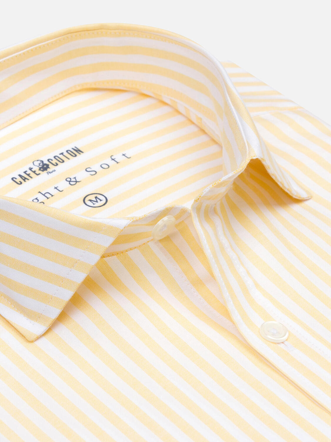 Camicia Taylor gialla in voile di cotone