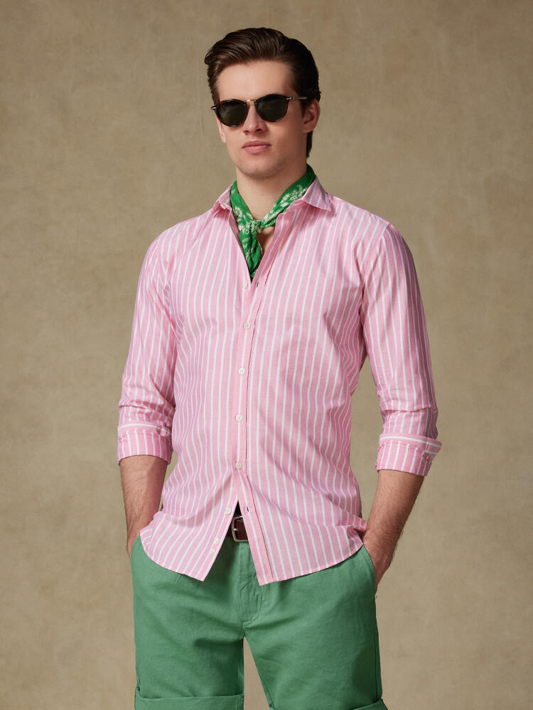 Camisa Tommy color granadina de gasa de algodón