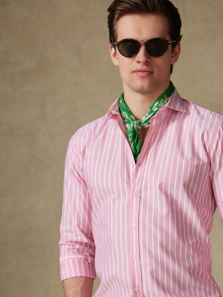 Camisa Tommy color granadina de gasa de algodón