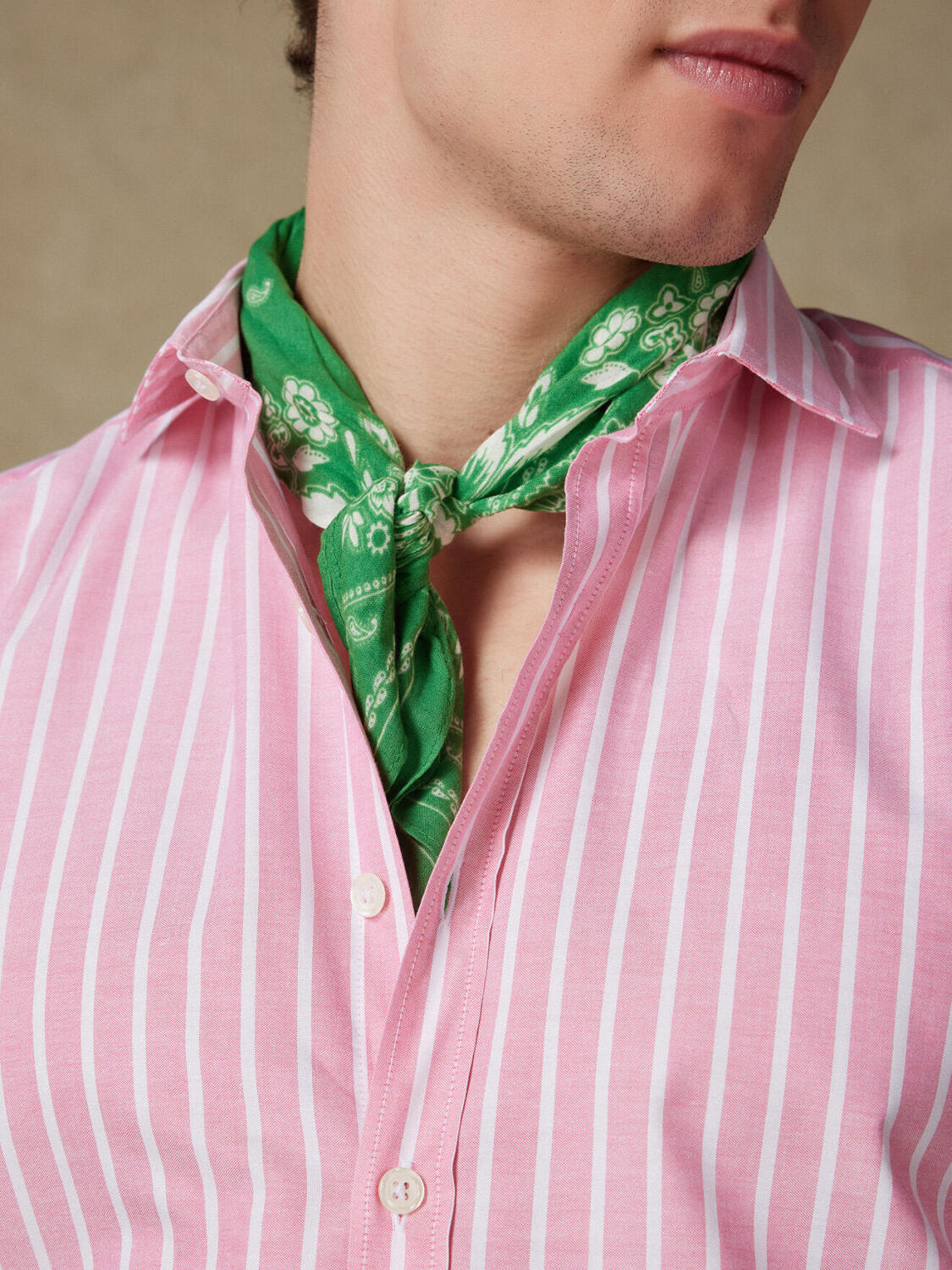 Tommy-Hemd in Grenadine aus Baumwollvoile