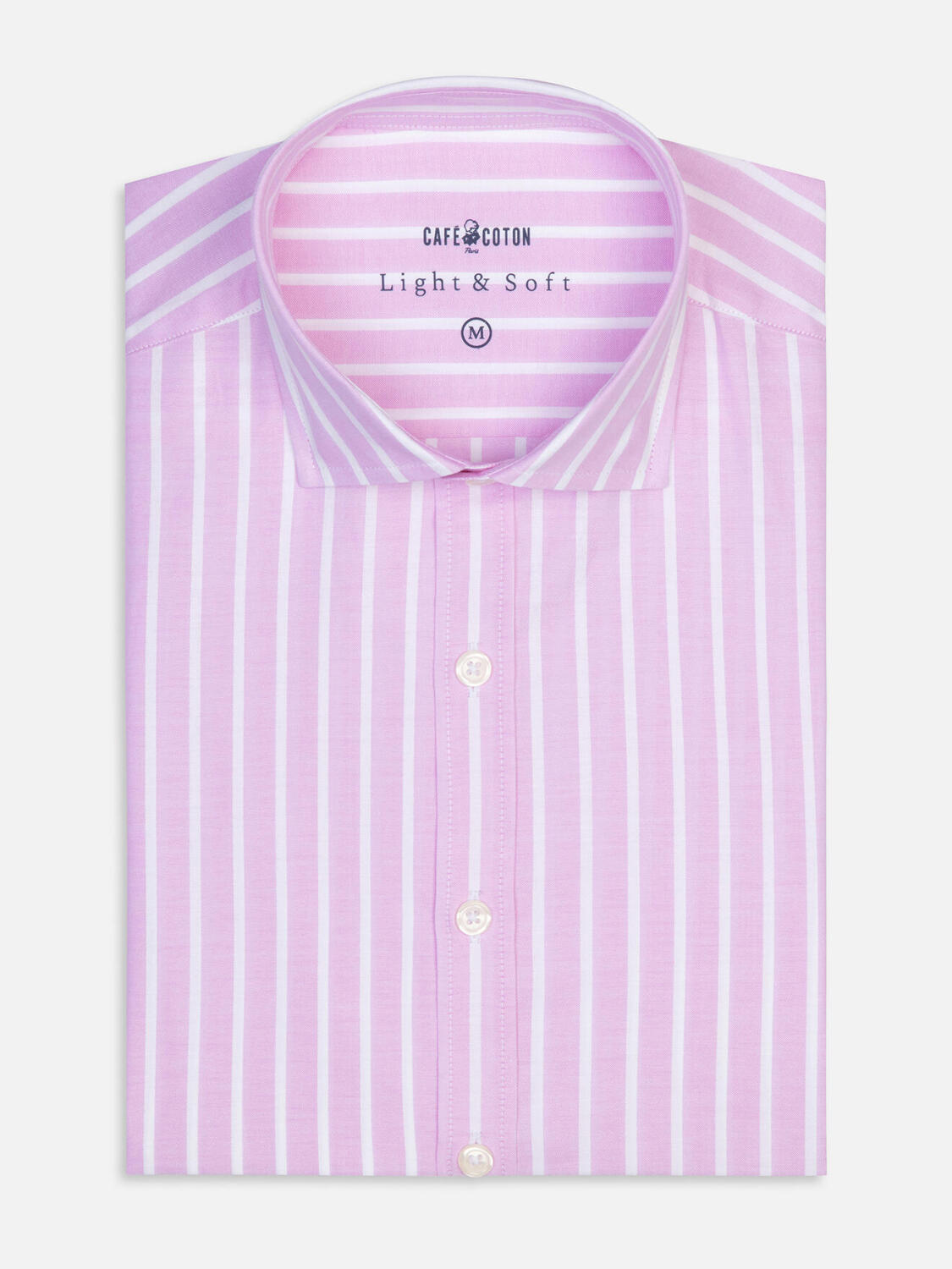 Camicia Tommy rosa in voile di cotone