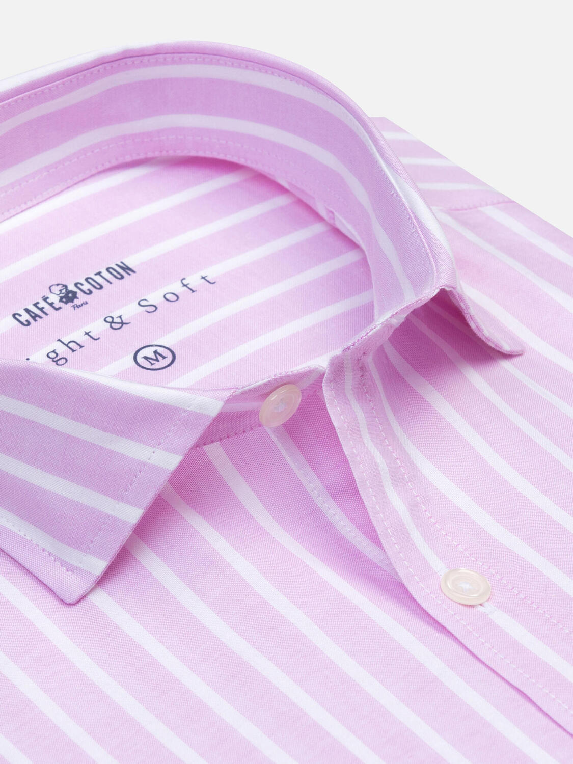 Camicia Tommy rosa in voile di cotone