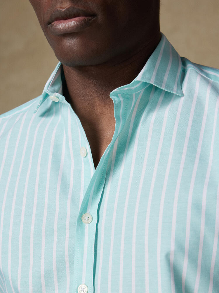 Camisa Tommy verde menta de gasa de algodón