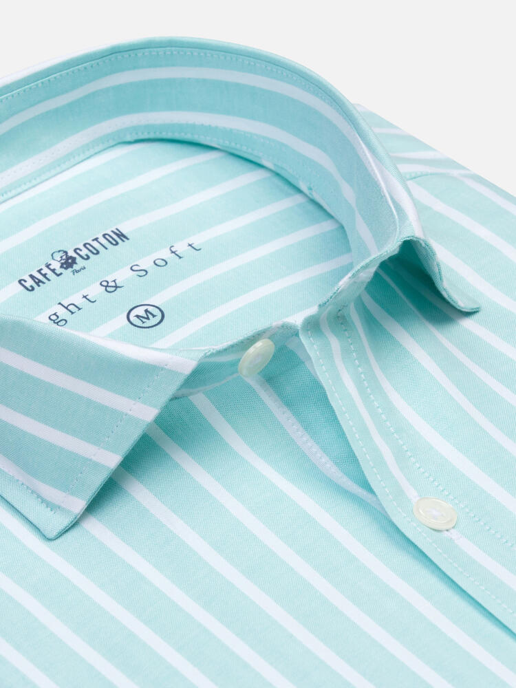 Camisa Tommy verde menta de gasa de algodón