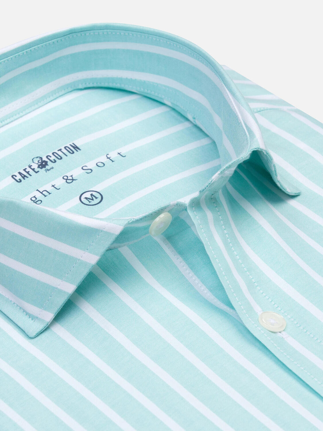 Tommy-Hemd in Mintgrün aus Baumwollvoile