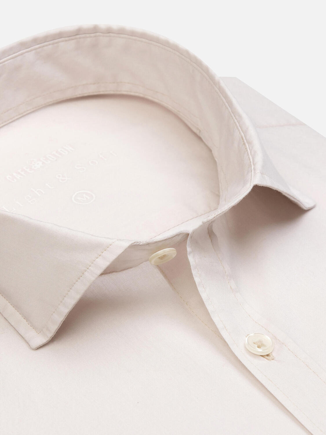 Camicia sabbia in voile di cotone