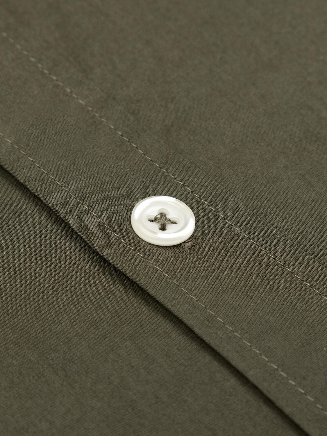 Camicia kaki in voile di cotone